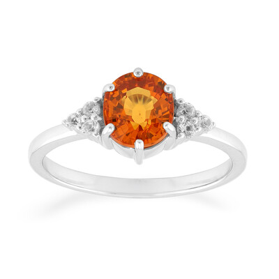 Anello in oro con Zaffiro Arancione Ban Ka Cha