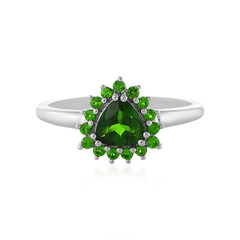 Anello in argento con Diopside Russo