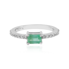 Anello in argento con Smeraldo Colombiano