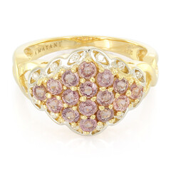 Anello in oro con Zaffiro Padparadscha (non riscaldato) (AMAYANI)