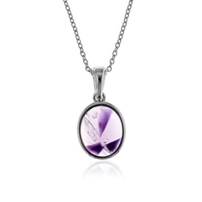 Collana in argento con Ametista Chevron