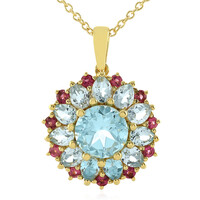 Collana in argento con Topazio Blu Cielo