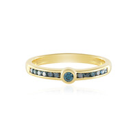 Anello in argento con Diamante Blu I2