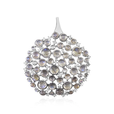 Ciondolo in argento con Labradorite Blu Maniry (KM by Juwelo)