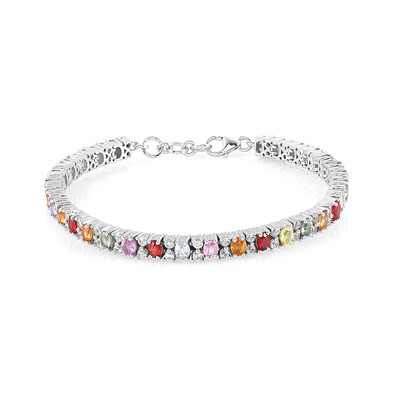 Bracciale in argento con Zaffiro Fancy