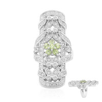 Anello in argento con Peridoto della Birmania