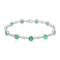 Bracciale in argento con Smeraldo Zambia