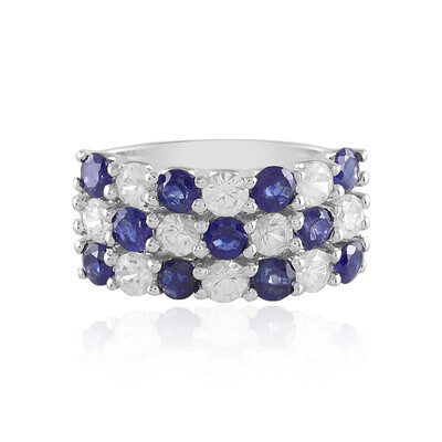 Anello in argento con Zaffiro Blu del Madagascar