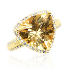 Anello in argento con Labradorite Dorata
