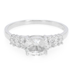 Anello in argento con Petalite