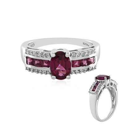 Anello in argento con Rodolite