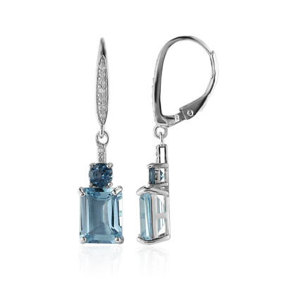 Orecchini in argento con Topazio Blu Cielo