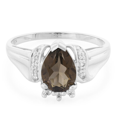 Anello in argento con Quarzo Fumè