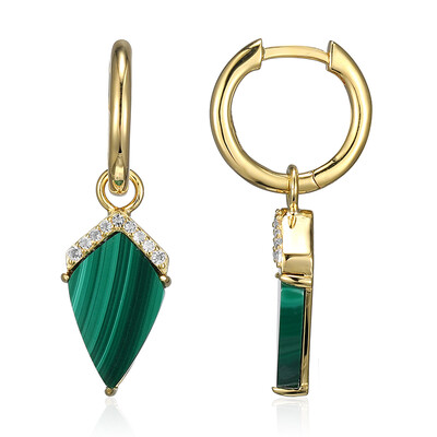 Orecchini in argento con Malachite