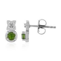 Orecchini in argento con Zircone Ceylon Verde