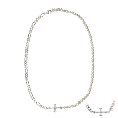 Collana in argento con Perla di Acqua Dolce (TPC)