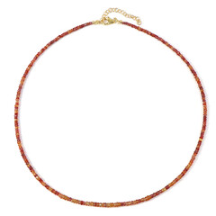 Collana in argento con Zaffiro Padparadscha