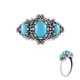 Anello in argento con Turchese Sleeping Beauty (Desert Chic)
