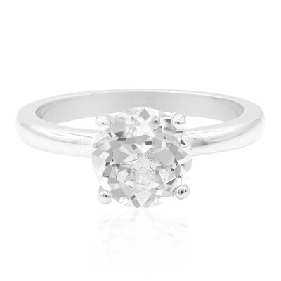 Anello in argento con Topazio Bianco