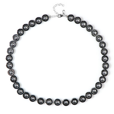 Collana in argento con Ematite Argentata