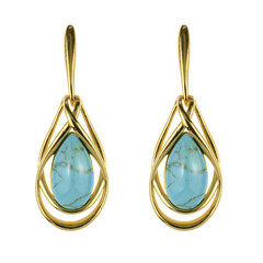 Orecchini in argento con Turchese