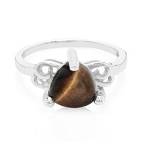 Anello in argento con Occhio di Tigre Rosso
