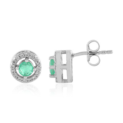 Orecchini in argento con Smeraldo Colombiano