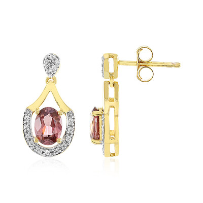 Orecchini in argento con Zircone Rosa