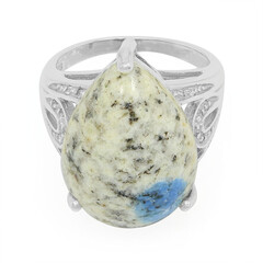 Anello in argento con Azzurrite del K2