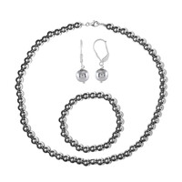 Parure in argento con Ematite Argentata