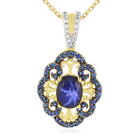 Collana in argento con Zaffiro Stellato Blu