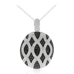 Collana in oro con Diamante Nero