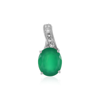 Ciondolo in argento con Onice Verde