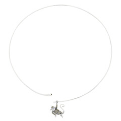 Collana rigida in argento con Zaffiro Blu