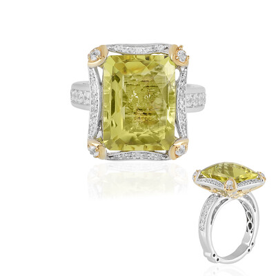 Anello in argento con Quarzo Ouro Verde (Dallas Prince Designs)