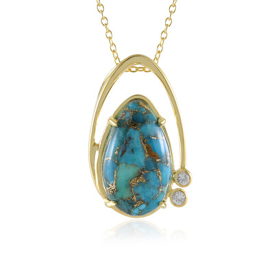 Collana in argento con Turchese Ramato Blu Mohave (Faszination Türkis)