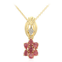 Collana in oro con Zaffiro Padparadscha (non riscaldato) (AMAYANI)
