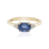 Anello in oro con Spinello Blu Cobalto Luc Yen (AMAYANI)