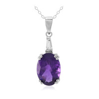 Collana in argento con Ametista Zambiana