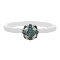 Anello in argento con Diamante Blu I3