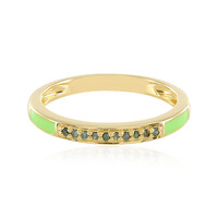 Anello in argento con Diamante Verde I3
