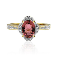 Anello in oro con Tormalina Rosa (Adela Gold)