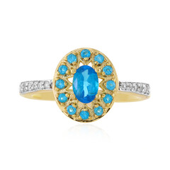 Anello in argento con Apatite Blu Neon