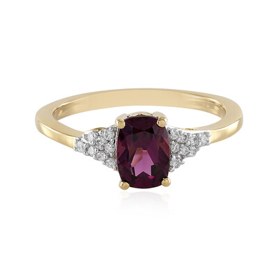 Anello in oro con Granato Magenta
