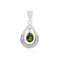 Ciondolo in argento con Diopside Russo
