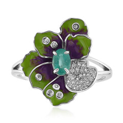 Anello in argento con Smeraldo Russo (SAELOCANA)