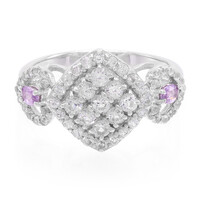 Anello in argento con Zaffiro Ceylon Porpora (non riscaldato)