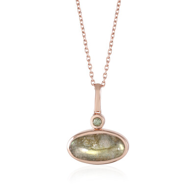 Collana in argento con Labradorite Verde Maniry (KM by Juwelo)
