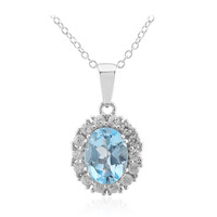 Collana in argento con Topazio Blu Cielo