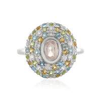 Anello in argento con Quarzo Rosa